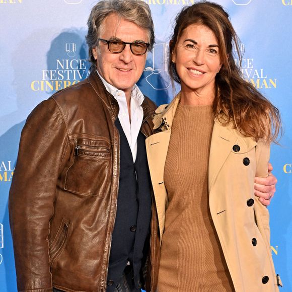 François Cluzet et sa femme Narjiss Slaoui-Falcoz au photocall de la soirée du 8 octobre lors de la 4ème édition du festival Cinéroman à Nice.

© Bruno Bebert / Bestimage