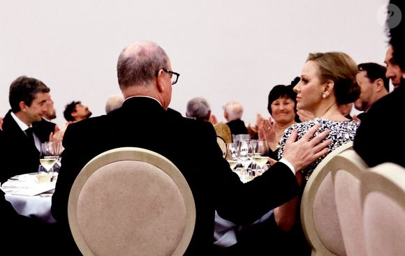 Le prince Albert II de Monaco, La princesse Charlène de Monaco lors de la soirée de gala Provale Solidarité à l'hôtel Four Seasons Hôtel, George V à Paris le 13 mars 2026. © Dominique Jacovides / Bestimage