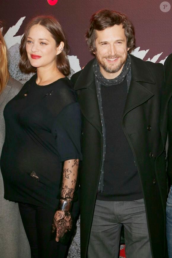 Marion Cotillard (enceinte) et Guillaume Canet - Avant-première du film "Rock'n Roll" au Pathé Beaugrenelle à Paris le 13 février 2017.