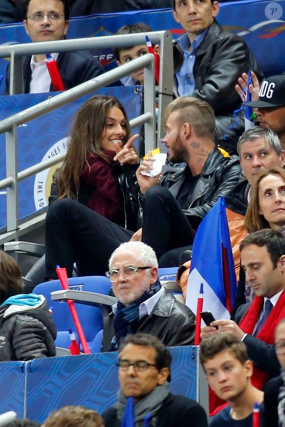 M.Pokora et Scarlett assistent au match amical France-Norvège au Stade de France à Saint-Denis le 27 mai 2014. © Agence / Bestimage
