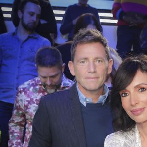 Exclusif - Daniel Riolo et sa compagne Géraldine Maillet - Sur le plateau de l’émission TPMP (Touche Pas à Mon Poste) présentée en direct par C.Hanouna et diffusée sur C8 - Paris le 02/01/2023 - © Jack Tribeca / Bestimage