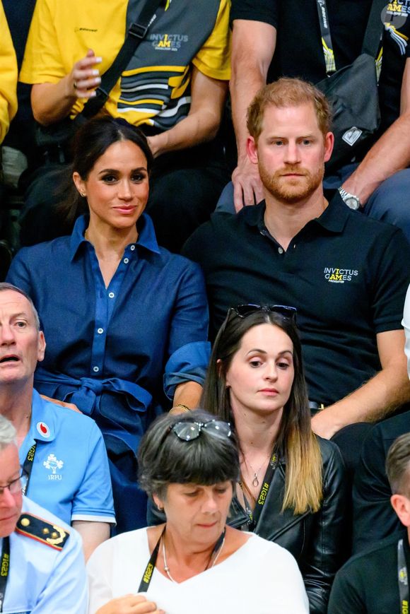 Le prince Harry, duc de Sussex et Meghan Markle, duchesse de Sussex aux Invictus Games 2023 à Dusseldorf le 15 septembre © Backgrid USA / Bestimage