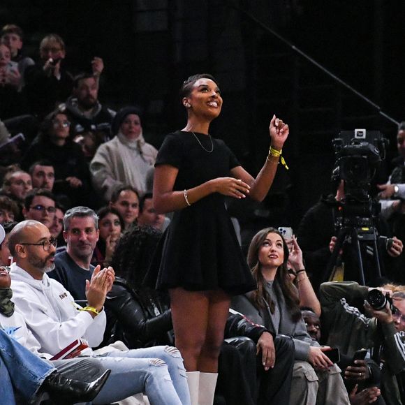 Miss France 2024, Angelique ANGARNI-FILOPON pendant le match de l'Euroleague Turkish Airlines entre Paris et Barcelone à l'Accor Arena le 3 janvier 2025 à Paris, France. Photo par Emilian Baldow/Icon Sport/ABACAPRESS.COM