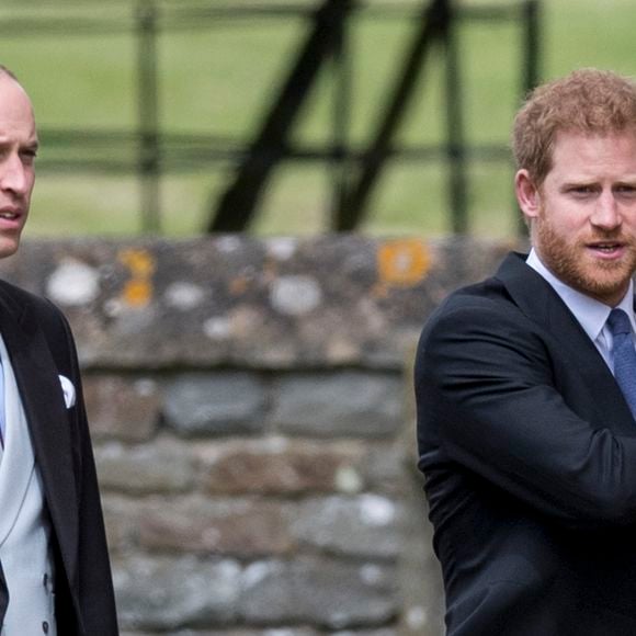 Le prince William, duc de Cambridge et le prince Harry - Mariage de P. Middleton et J. Matthew, en l'église St Mark Englefield, Berkshire, Royaume Uni, le 20 mai 2017. @AGENCE / BESTIMAGE