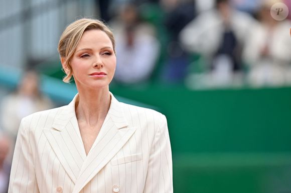 La princesse Charlène de Monaco - La famille princière assiste à la finale du Rolex Monte-Carlo Masters au Monte-Carlo Country Club de Roquebrune Cap Martin, le 12 avril 2026 © Bruno Bebert / Bestimage