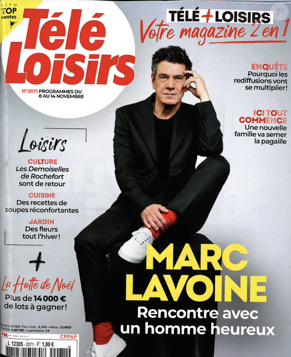 Marc Lavoine en couverture de "Télé Loisirs".