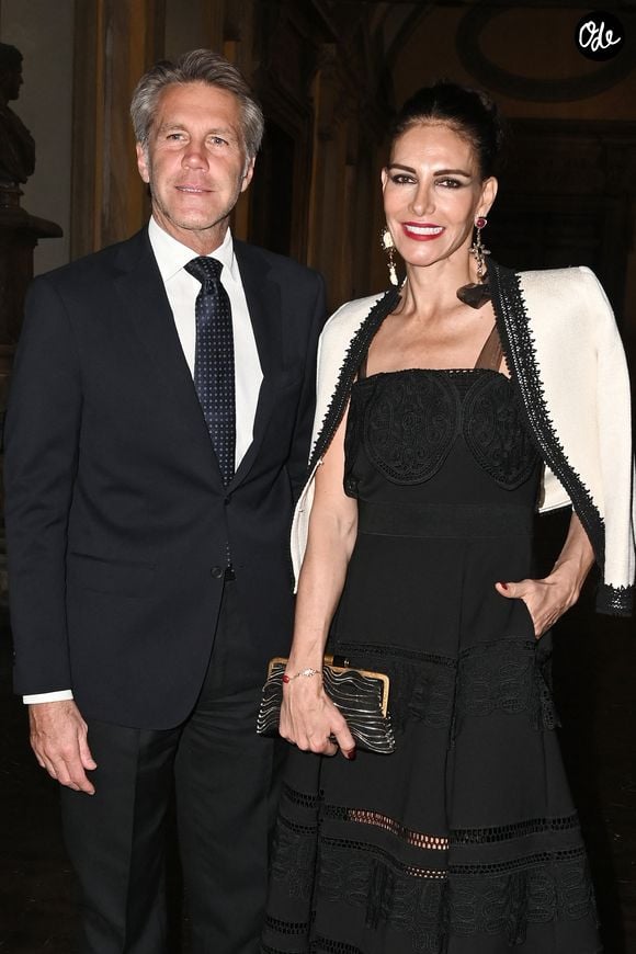 Le prince Emmanuel-Philibert de Savoie et Adriana Abascal au concerto pour la paix de Omar Harfouch dans la chambre de députés à Rome, le 29 avril 2025. 

© Bestimage