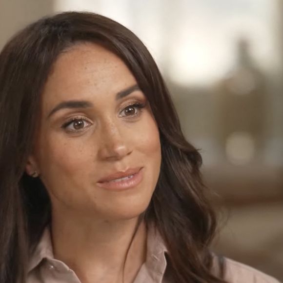 Le prince Harry, duc de Sussex et Meghan Markle, duchesse de Sussex, lors d'une interview pour l'émission CBS News Sunday Morning, diffusée le 4 août 2024. Lors de ce programme, le couple princier a évoqué leurs enfants, Archie Harrison, 5 ans et Lilibet Diana, 3 ans et leur volonté de les protéger des dangers du web.
