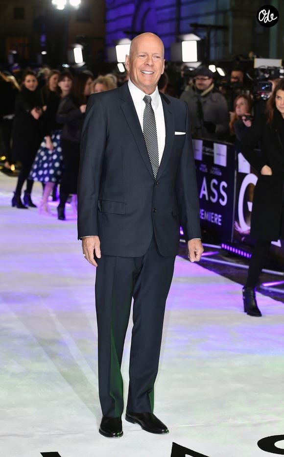 Bruce Willis à la première de "Glass" à Londres, le 9 janvier 2019. © Backgrid UK/ Bestimage