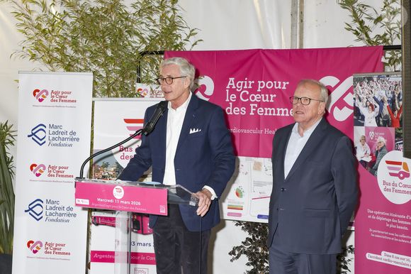 Thierry Drilhon lors de l'inauguration du "Bus du coeur des femmes" à Argenteuil de l'association "Agir pour le coeur de femmes" avec le soutien de la Fondation Marc Ladreit de Lacharrière le 11 mars 2026.
© Jack Tribeca / Bestimage