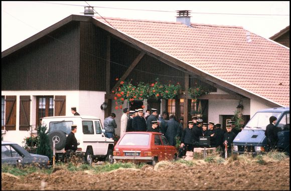 Archives - Reconstitution le 14 octobre 1987 dans l'affaire Grégory Villemin. DOMINIQUE JACOVIDES / BESTIMAGE