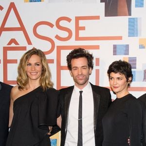 Cedric Klapisch, Cécile de France, Romain Duris et Audrey Tautou arrivant à l'avant-première du film Casse-Tête Chinois qui s'est tenue au Cinéma UGC Normandie à Paris, France, le 25 novembre 2013. Photo Laurent Zabulon/Abaca