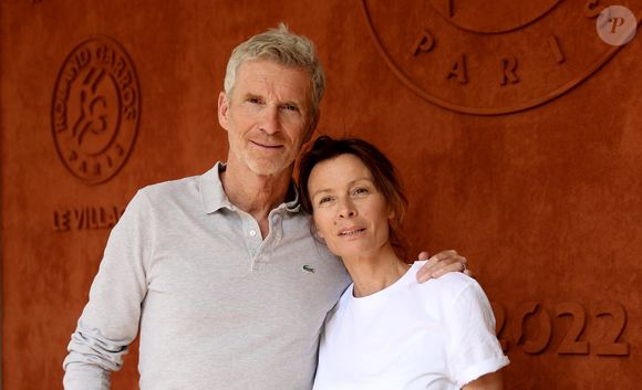 Denis Brogniart et sa femme Hortense au village (jour 9) lors des Internationaux de France de Tennis de Roland Garros 2022 à Paris, France, le 30 mai 2022. © Dominique Jacovides/Bestimage