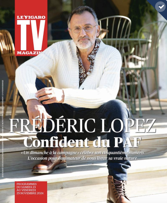 La Une de TV Magazine avec Frédéric Lopez en couverture
