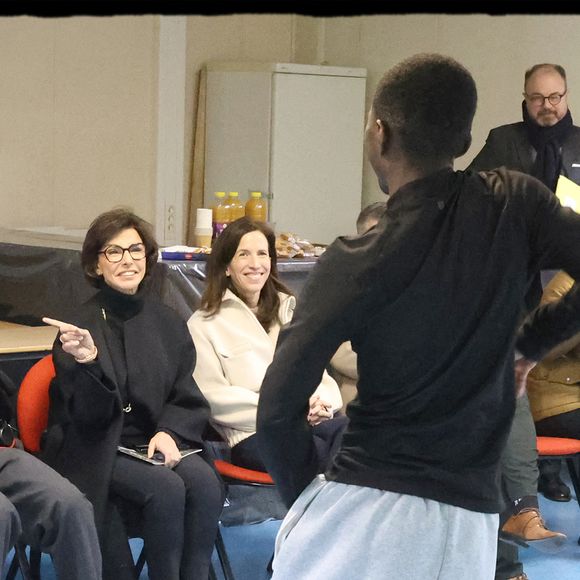 Exclusif - Rachida Dati, ministre de la Culture, en déplacement au lycée professionnel Théodore Monod, à Noisy le Sec, le 20 janvier 2025, aux côtés de Benjamin Millepied. © Alain Guizard / Bestimage