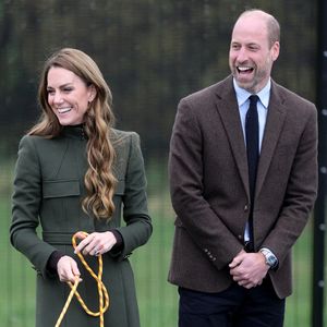 Le Prince et la Princesse de Galles observent un scénario d'entraînement lors d'une visite au Northern Ireland Fire and Rescue Service Learning and Development College près de Cookstown, Co Tyrone.  14 octobre 2025. 

Photo by Chris Jackson/PA Wire/ABACAPRESS.COM