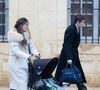 Marie et Colomban sont accompagnés de leurs deux autre enfants : Alaïs qui va fêter ses 3 ans au printemps prochain et Vincent qui est né en octobre 2024
Marie et Colomban Soleil, parents d'Emile arrivent à la cérémonie funéraire à Saint-Maximin-la-Sainte-Baume, dans le sud de la France, le 8 février 2025. Photo par Shootpix/ABACAPRESS.COM