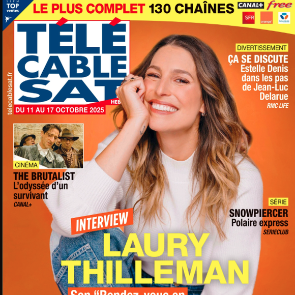 Laury Thilleman en une du magazine Télé Cable Sat, édition du lundi 6 octobre 2025
