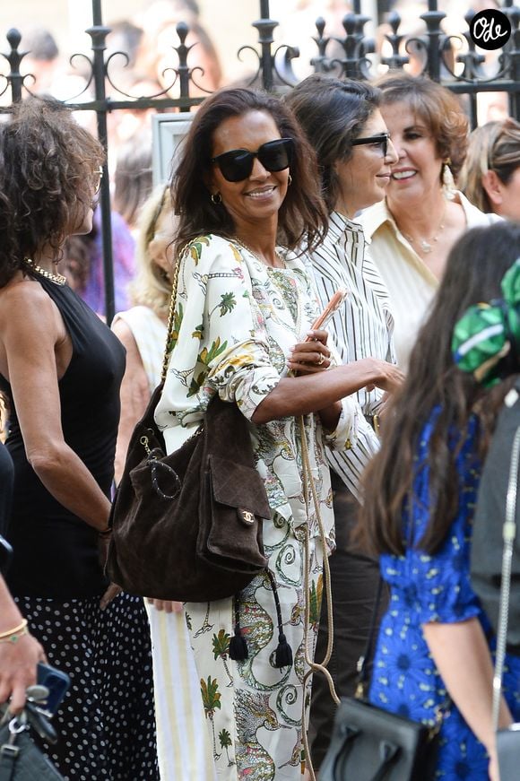 Semi Exclusif - Karine Le Marchand, Hoda Roche - Arrivées au mariage civil de Thylane Blondeau et Benjamin Attal à la mairie du 16ème arrondissement de Paris le 29 juin 2026.