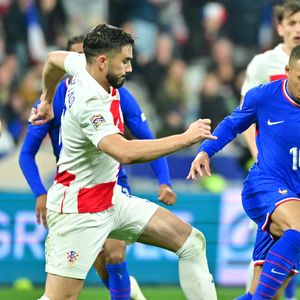 Kylian Mbappé - Quart de finale de la Ligue des Nations de l'UEFA 2025 "France - Croatie (2-0 / tab 5-4)" au Stade de France à Saint-Denis, le 23 mars 2025.
© Christian Liewig/Bestimage
