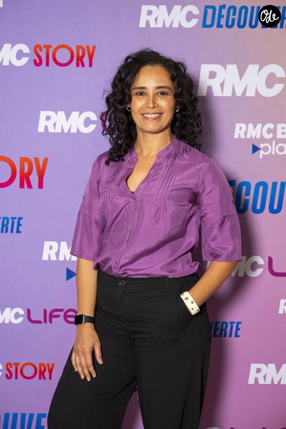Salhia Brakhlia lors de la conférence de presse de rentrée des chaînes du groupe RMC-BFM à Paris, le 17 septembre 2025. 

© Pierre Perusseau / Bestimage