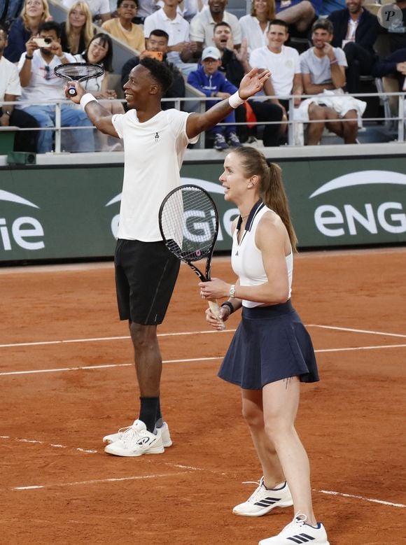 Gael Monfils, Elina Svitolina - Soirée "Gael & Friends" à Roland Garros sur le court Philippe Chatrierà Paris le 21 mai 2026. 

© Marc Ausset-Lacroix/Bestimage