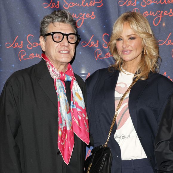 Marc Lavoine (co-producteur du spectacle) et sa compagne Adriana Karembeu lors de la générale du spectacle musical "Les Souliers Rouges" au Casino de Paris, le 24 janvier 2025.
© Guirec Coadic/Bestimage