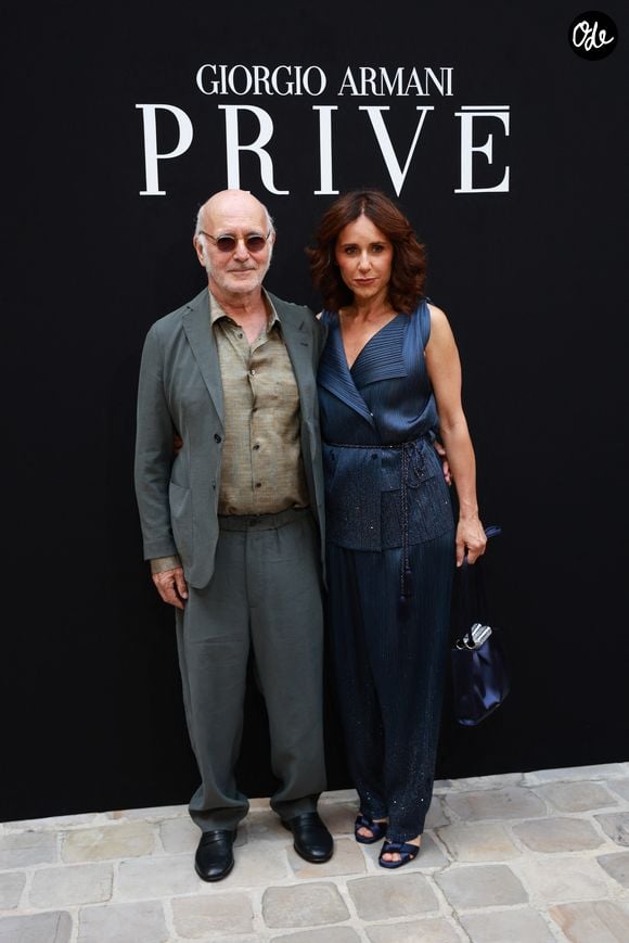 Ludovico Einaudi et Paola Dallolio au défilé Giorgio Armani Privé "Collection Haute Couture Automne/Hiver 2026-2027" lors de la Fashion Week de Paris, le 7 juillet 2026.

Florian Lavielle / Bestimage