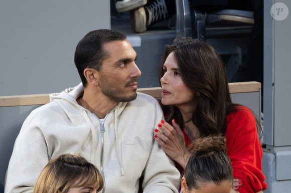 Samir Boitard et Louise Monot dans les tribunes pour la session de nuit pendant les  Internationaux de France à Roland-Garros à Paris, France. Photo by Nasser Berzane/ABACAPRESS.COM