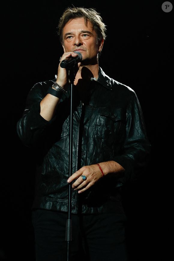 Cela n'a pas manqué d'attirer une forme d'attention qu'il ne comprend pas. 

Exclusif - David Hallyday chante "Sang pour sang" en duo virtuel avec son père Johnny en utilisant l'IA - Enregistrement de l'émission "Les disques d'or de l'année" au Dôme de Paris, présentée par E.Gossuin et diffusée le 24 décembre à 21h10 sur M6
© Christophe Clovis / Bestimage