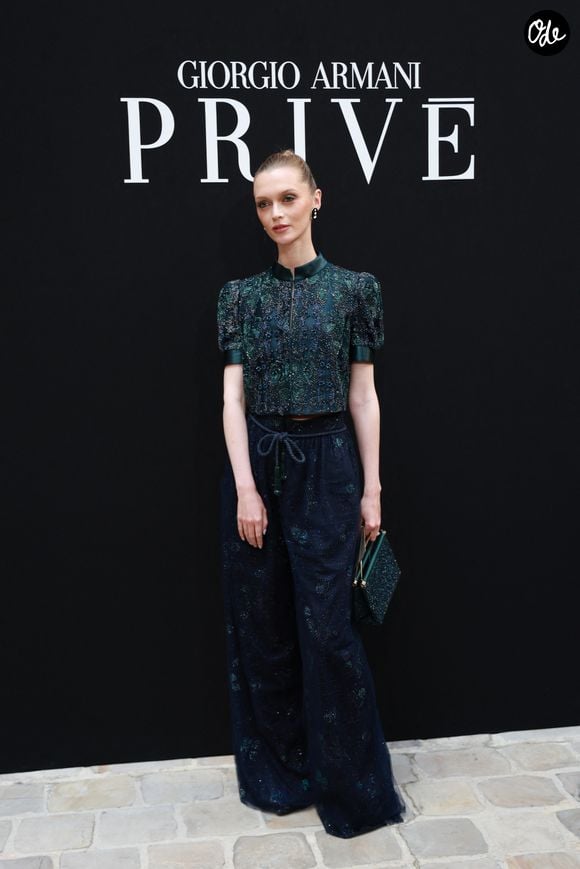 Anna Seidel au défilé Giorgio Armani Privé "Collection Haute Couture Automne/Hiver 2026-2027" lors de la Fashion Week de Paris, le 7 juillet 2026