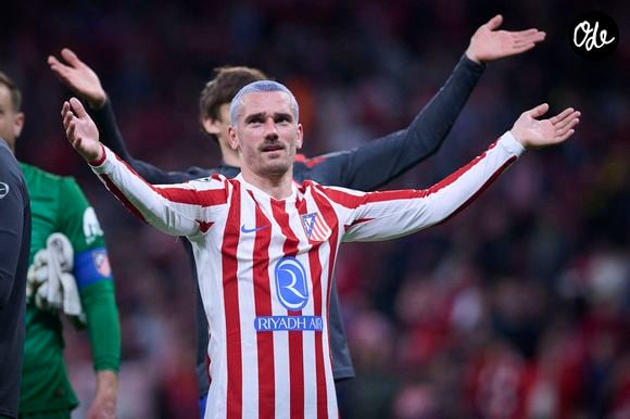 Antoine Griezmann, de l'Atlético de Madrid, célèbre la victoire lors du match retour des barrages de la Ligue des champions 2025/2026. 24 février 2026. (ALTERPHOTOS/Jorge Ropero)