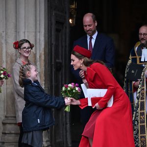 Le prince William, prince de Galles, et Catherine (Kate) Middleton, princesse de Galles - La famille royale britannique célèbre le 76ème Commonwealth Day à l'abbaye de Westminster à Londres, le 10 mars 2025.