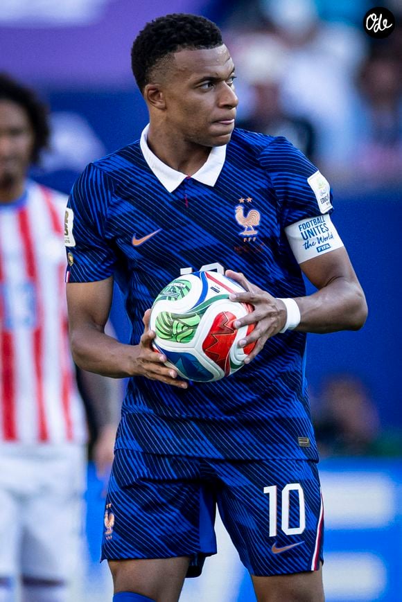 Joie des joueurs de l'Équipe de France apres le but de Kylian Mbappe.

© Bestimage
