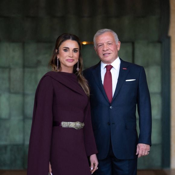 Le roi Abdallah II et la reine Rania de Jordanie lors des célébrations du 78ème anniversaire de l'indépendance de la Jordanie à Amman. Le 25 mai 2024. Dana Press / Bestimage