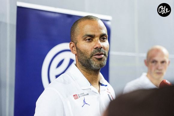 Tony Parker sélectionneur de l'équipe de France des moins de 17 ans, lors de la conférence de presse à l'INSEP le 23 juin 2026 à Vincennes, en France. 

Photo de Emilian Baldow/Icon Sport/ABACAPRESS.COM