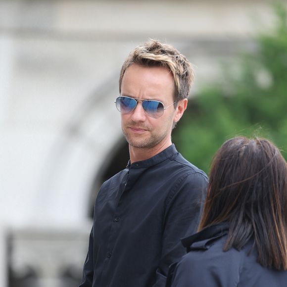 Cyril Féraud - Obsèques de P.Laffont dans la salle de la Coupole du cimetière du Père-Lachaise à Paris, le 23 août 2024. L'animateur de télévision est décédé le 7 août 2024 à l'âge de 84 ans. 
© Dominique Jacovides / Bestimage