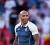 L'ancien champion du monde a enflammé la toile ce 7 avril 2026. En story Instagram, Thierry Henry s'est montré torse nu, révélant une musculature impressionnante.

Thierry Henry lors de la finale qui oppose la France à l'Espagne (3-5) pour les Jeux Olympiques au Parc des Princes à Paris, le 9 aout 2024. 

© Jacovides-Perusseau / Bestimage