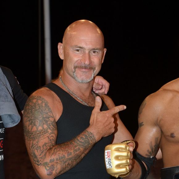 Vincent Lagaf' - Soiree "FIGHT NIGHT" a Saint-Tropez, le 4 aout 2013. Cette soirée unique est la première rencontre poings-pieds avec les plus grands noms du Kick-Boxing et du Pro-Fight, sur le ring installé à la Citadelle de Saint-Tropez.  © JEAN BLANC / BESTIMAGE