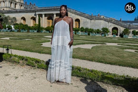 Aya Nakamura au photocall du défilé Jacquemus de la mode homme Printemps/Été 2026 dans le cadre de la Fashion Week de Paris dans les jardins de l’Orangerie à Versailles, France, le 29, 2025. © Olivier Borde/Bestimage