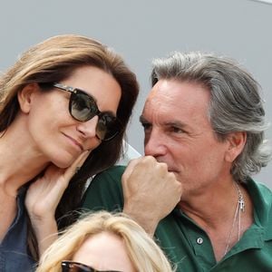 Anne-Claire Coudray et son mari Nicolas Vix dans les tribunes lors des internationaux de tennis de Roland Garros à Paris, France, le 3 juin 2019
Jacovides-Moreau