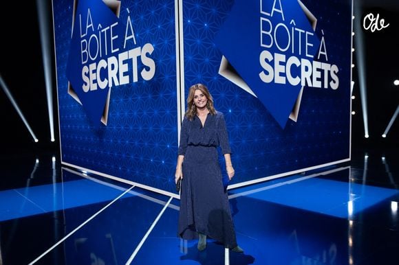 Exclusif - Faustine Bollaert lors de l'enregistrement de l'émission "La Boîte à secrets", présentée par F.Bollaert et diffusée le 16 octobre sur France 3, à Paris, France, le 29 septembre 2026. © Cyril Moreau/Bestimage