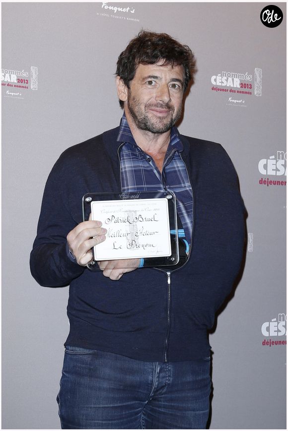 Patrick Bruel , meilleur acteur - Déjeuner des César au Fouquet's a Paris. Le 2 fevrier 2013. © OLIVIER BORDE / BESTIMAGE