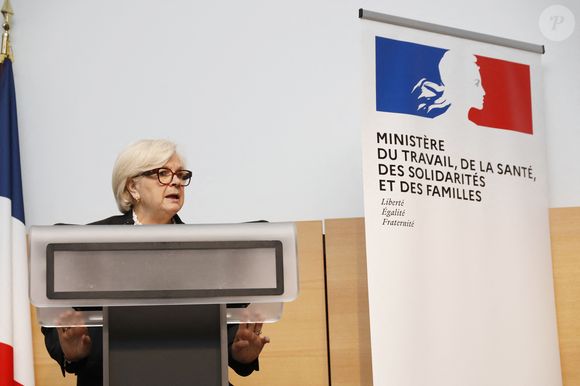 Exclusif - Catherine Vautrin - Avant-première su documentaire "Santé mentale, briser le tabou" dans l'Amphithéâtre Laroque au Ministère du Travail, de la Santé et des Solidarités à Paris à Paris le 15 avril 2025. © Marc Ausset-Lacroix/Bestimage