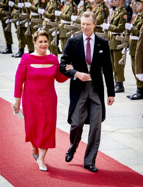 Le grand-duc Henri de Luxembourg, la grande-duchesse Maria Teresa de Luxembourg pour les célébrations de la fête nationale et pour le 25e anniversaire de règne du grand duc Henri le 23 juin 2025  Dana Press / Bestimage
