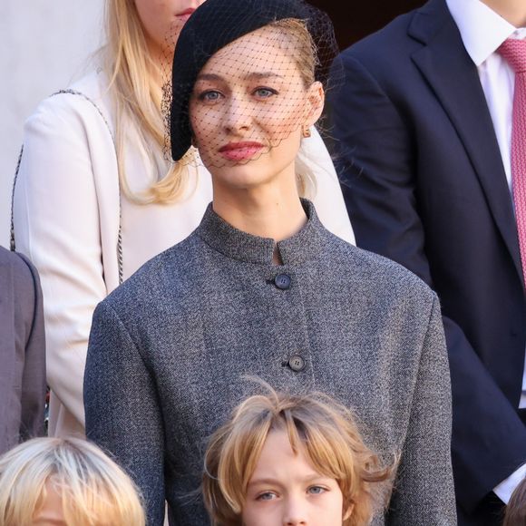 Beatrice Borromeo, Francesco Casiraghi, Stefano Casiraghi dans la cour du palais princier le jour de la fête nationale de Monaco le 19 novembre 2024.
© Jean-Charles Vinaj / Pool Monaco / Bestimage