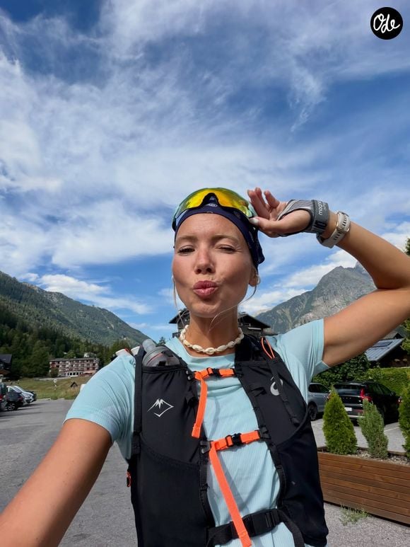 Amandine Petit en plein trail du Mont Blanc, photo partagée sur Instagram le 30 août 2026.