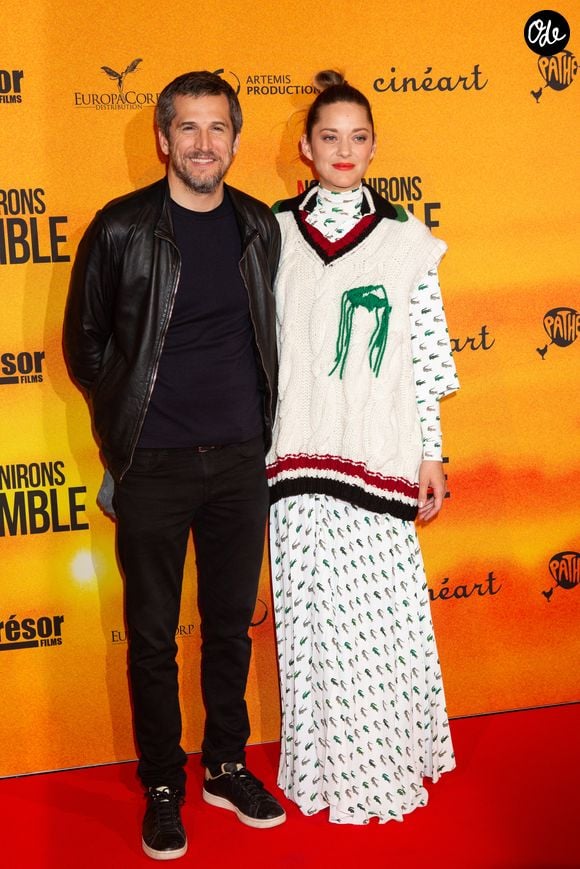 Marion Cotillard et son compagnon Guillaume Canet lors de l'avant-première du film "Nous finirons ensemble" au cinéma UGC Brouckère à Bruxelles, Belgique, le 23 avril 2019. © Alain Rolland/ImageBuzz/Bestimage