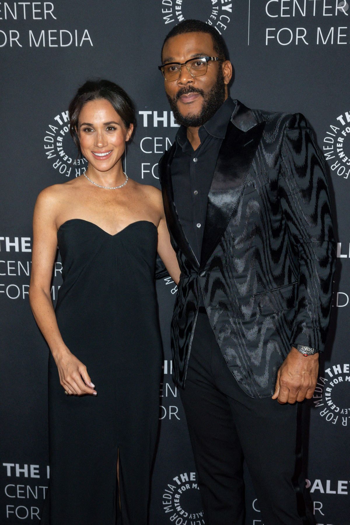 Photo : Il n'est autre que le parrain de sa fille Lilibet. Meghan Markle,  duchesse de Sussex, et Tyler Perry assistent au Paley Honors LA Honoring  Tyler Perry au Beverly Wilshire A
