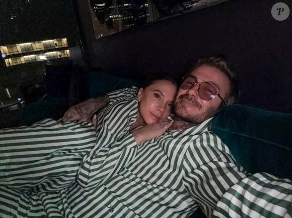 Selfie en pyjama pour David et Victoria Beckham